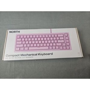 NORTH Compact Mechanical Keyboard 65% Wired Pink‎ LED Rainbow Lighting